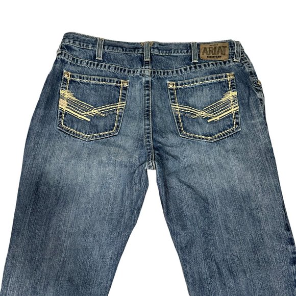 Ariat Men's M4 Low Rise Bootcut Jeans Casual Denim Medium Wash Size 40x34 - Picture 3 of 5